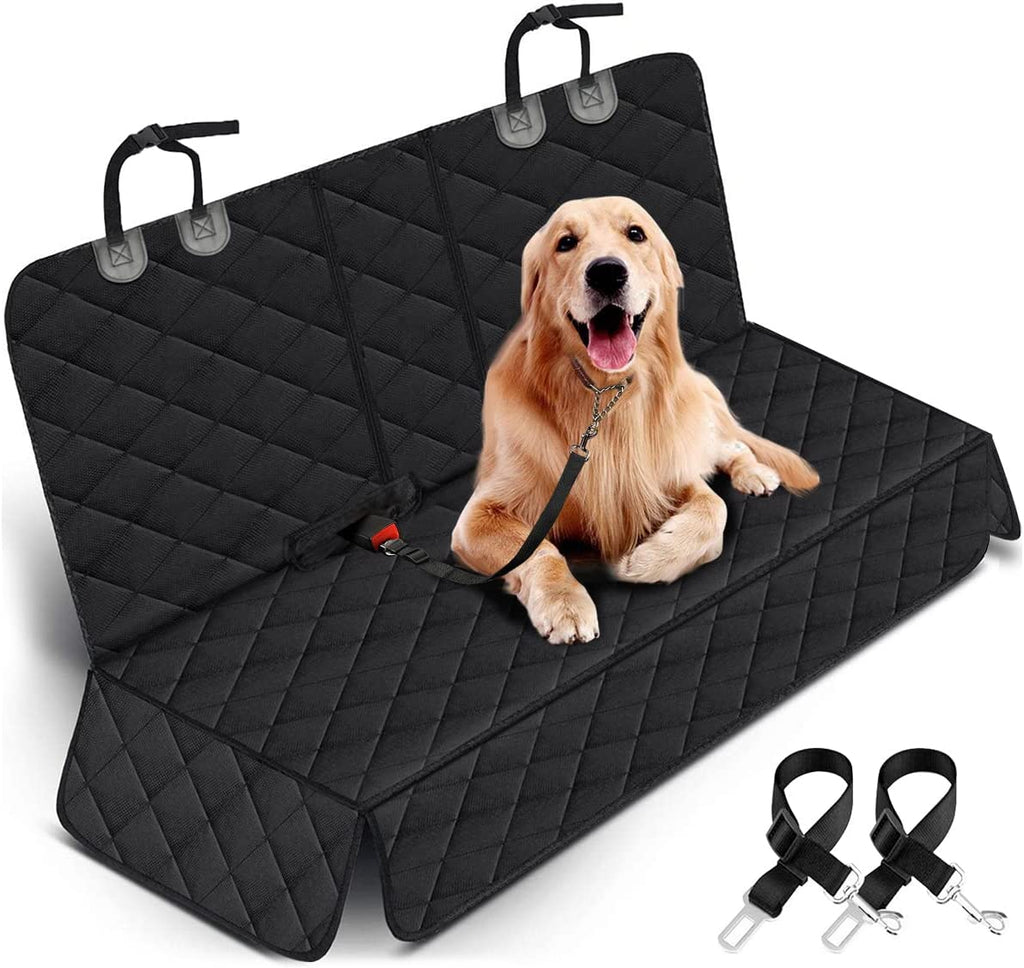 Ultimate Waterproof Dog Car Seat Cover - Durable, Universal Fit for Cars, SUVs & Trucks - Protect Your Back Seat in Style (53” Width) - Black