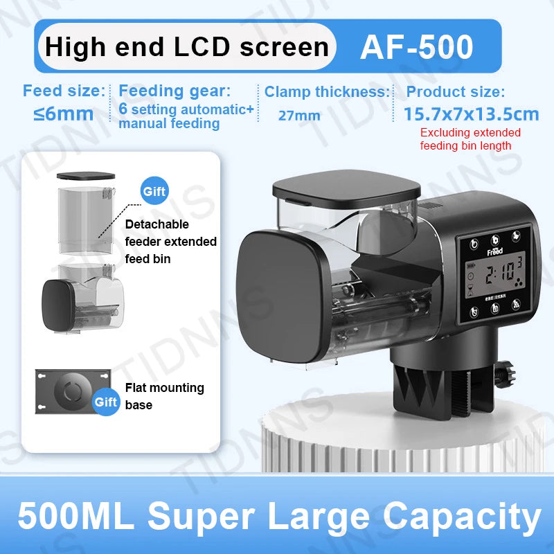 Jebao Adjustable Smart Automatic Feed Feeder with LCD Indicates Timer Automatic Fish Tank Auto Feeder Aquarium Accessories