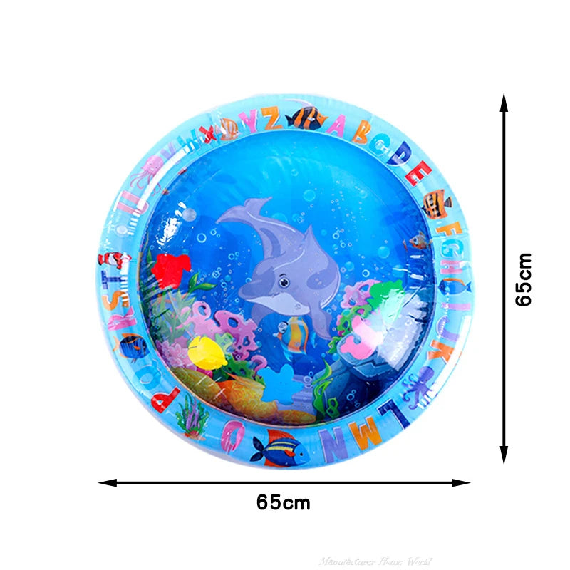 Cat Playing Water Mat Sensory Water Play Mat for Cat Pvc Ocean Fish Crawling Induction Cat Playing Water Mat Interactive Cat Toy
